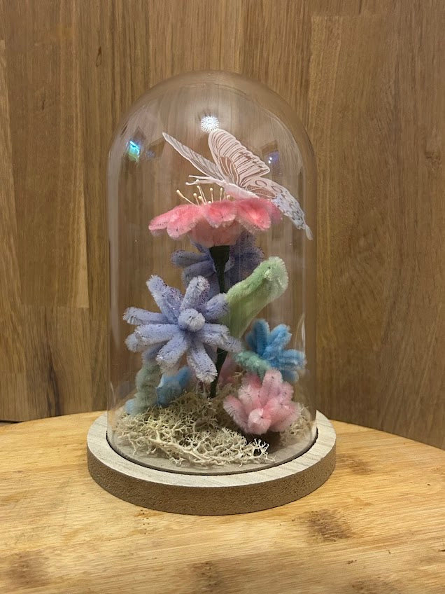 Cloche Féérie Pastel – Rose, Bleu & Vert