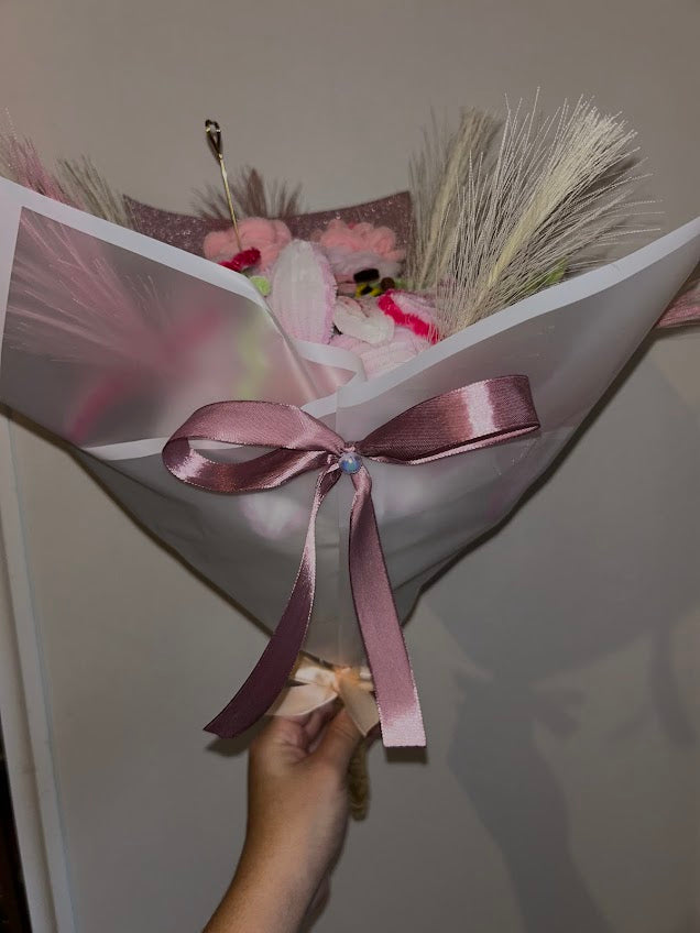 Bouquet Girly – Rose & Paillettes