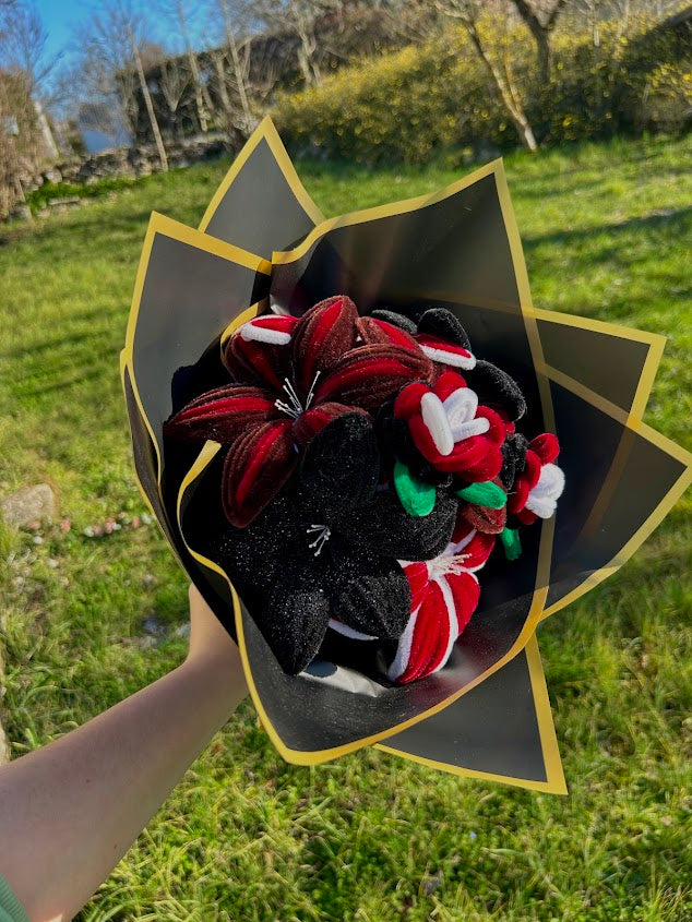 Bouquet Élégance Nocturne – Lys & Roses